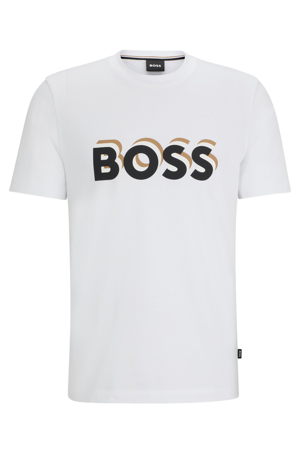 BOSS - コットンジャージー Tシャツ シグネチャーカラーロゴ