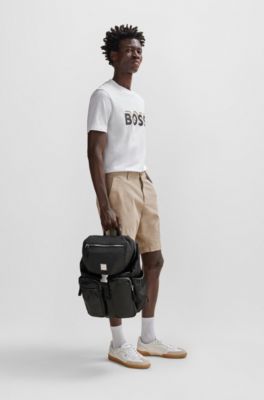 BOSS - T-Shirt aus Baumwoll-Jersey mit Logo in Signature-Farben 