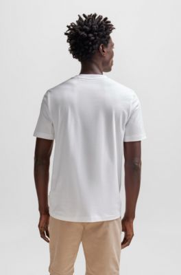 BOSS - T-Shirt aus Baumwoll-Jersey mit Logo in Signature-Farben 