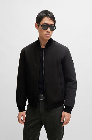 Куртка стандартного кроя из эластичной ткани би-стрейч, Черный