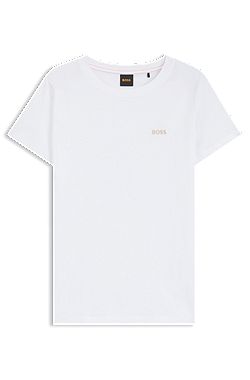 Cotton T-shirt with tonal chest logo