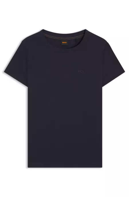 Cotton T-shirt with tonal chest logo