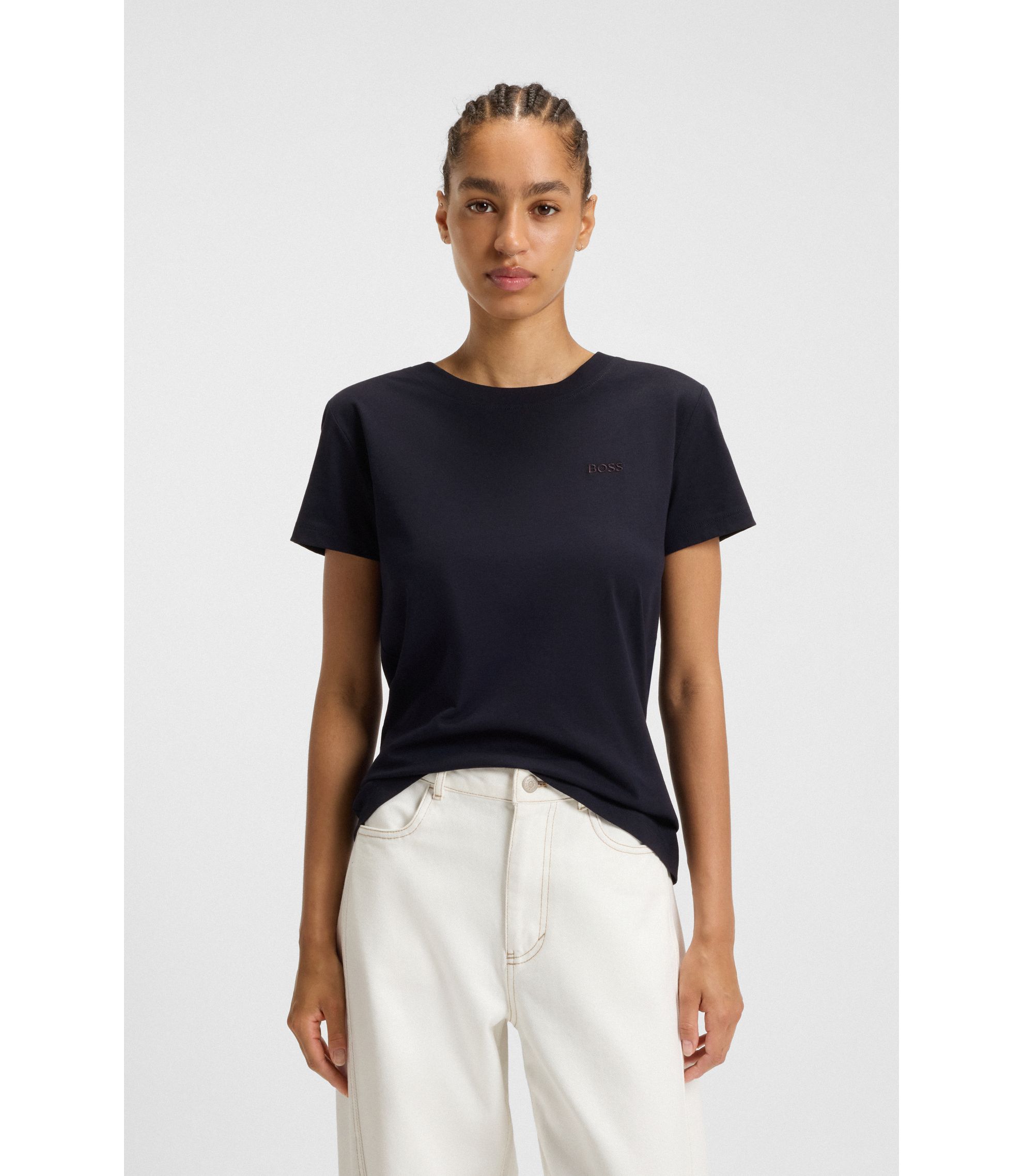 T-Shirt aus Baumwoll-Jersey mit Logo-Detail