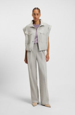 Cotton-jersey T-shirt with logo detail, Light Purple