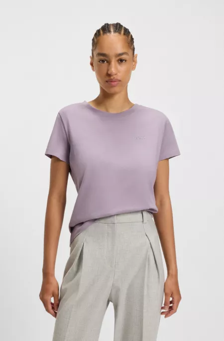 Cotton-jersey slim-fit T-shirt with tonal logo