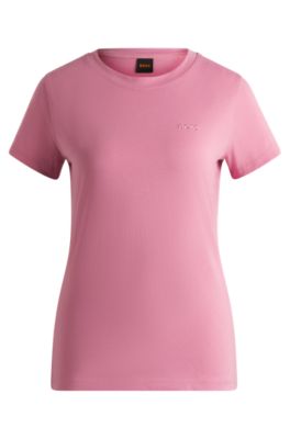 BOSS - Cotton-jersey slim-fit T-shirt with tonal logo