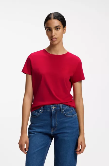Cotton-jersey T-shirt with logo detail