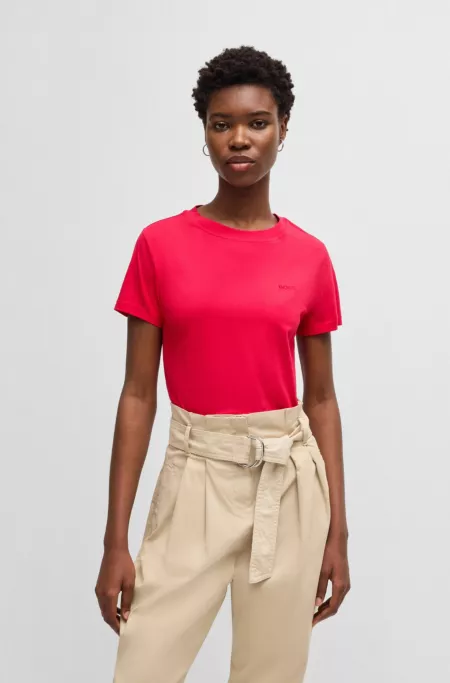 Cotton-jersey slim-fit T-shirt with tonal logo