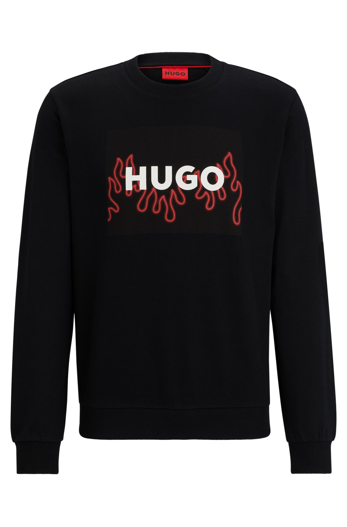 HUGO - コットンテリー レギュラーフィット スウェットシャツ