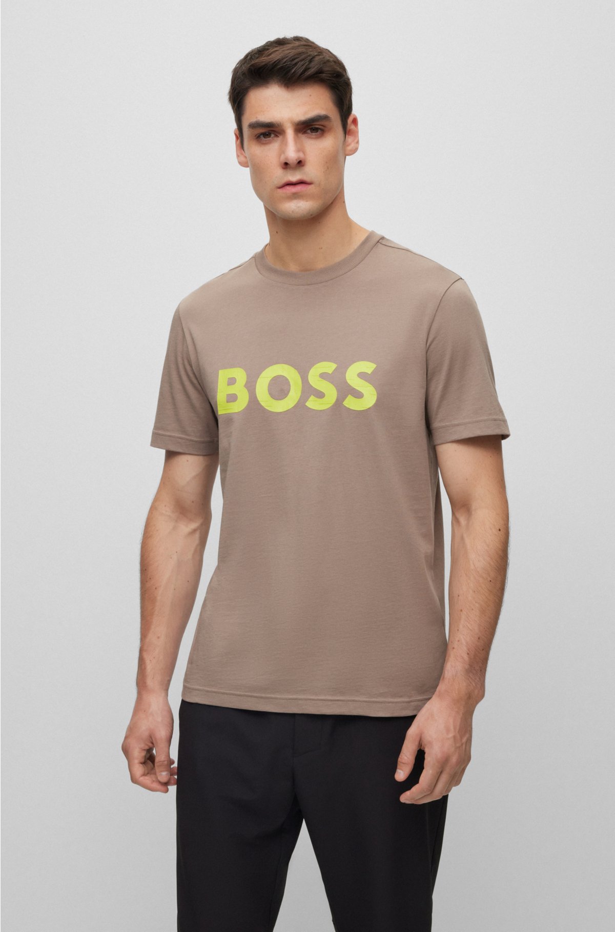 Boss Hugo Boss X Russell Athletic Logo Print T-Shirt In Blue Size M