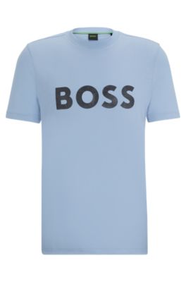 BOSS - コントラスト ロゴプリント Tシャツ コットンジャージー