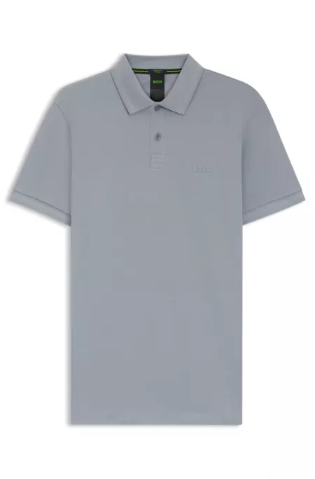 Cotton-piqué regular-fit polo shirt with tonal logo