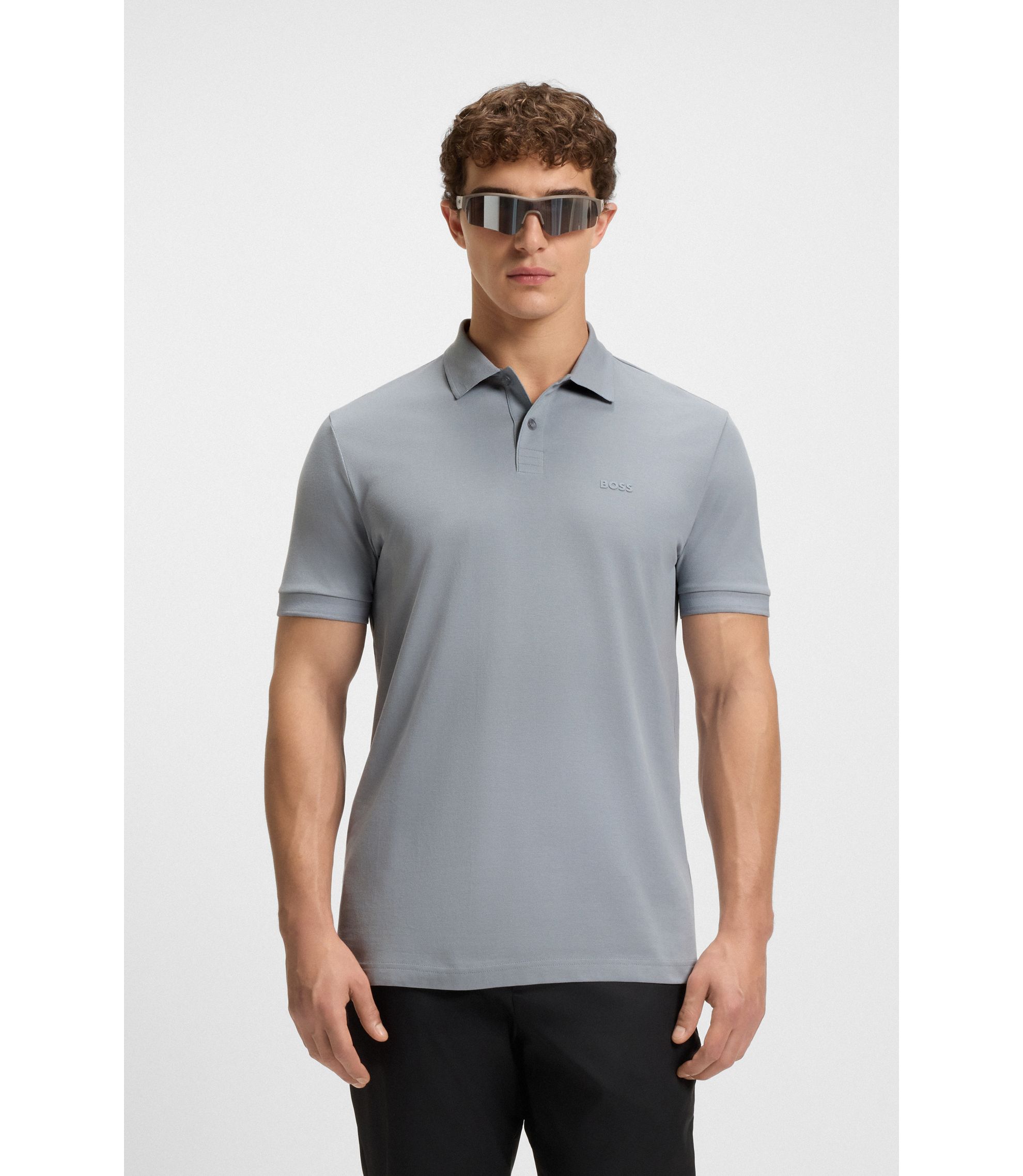 BOSS - Cotton-piqué regular-fit polo shirt with tonal logo