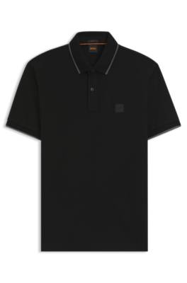 Slim-fit polo shirt in stretch-cotton piqué 1