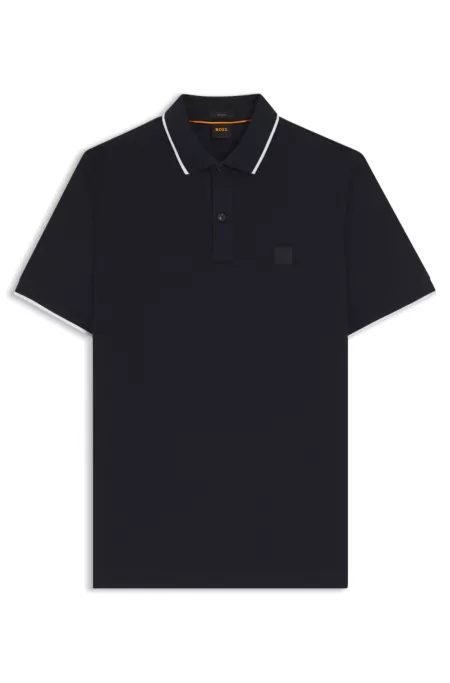 Slim-fit polo shirt in stretch-cotton piqué
