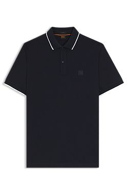 Slim-fit polo shirt in stretch-cotton piqué