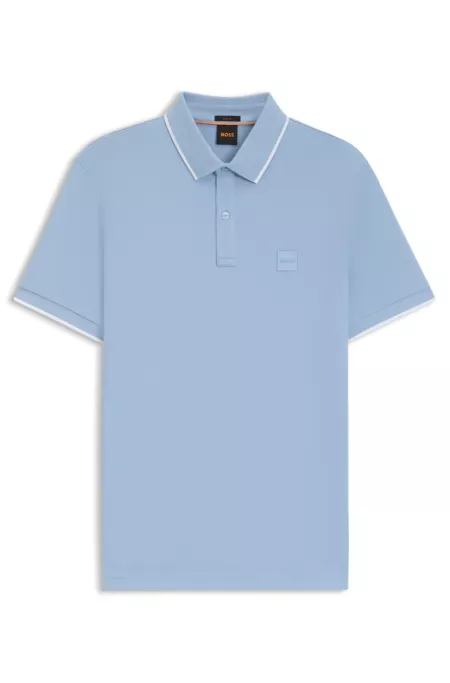 Polo Slim en piqué de coton stretch