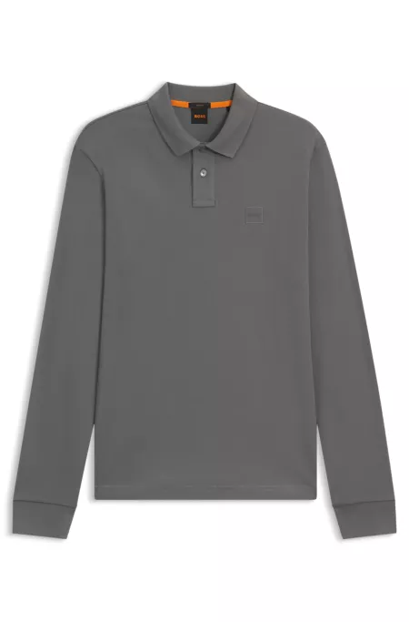 Slim-fit polo shirt in stretch-cotton piqué