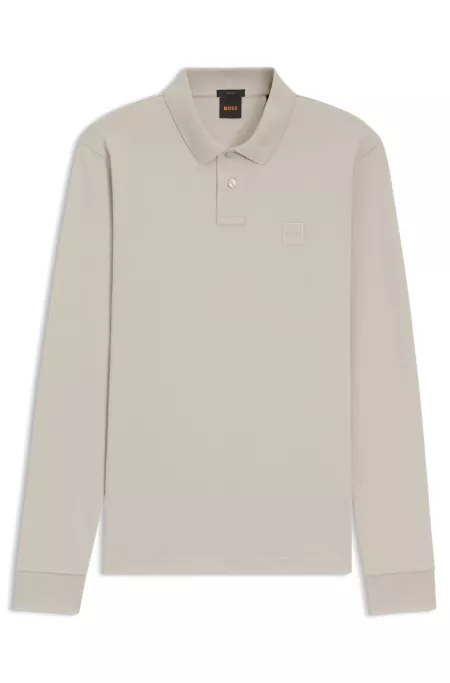 Slim-fit polo shirt in stretch-cotton piqué