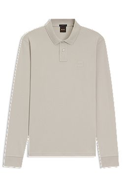 Slim-fit polo shirt in stretch-cotton piqué