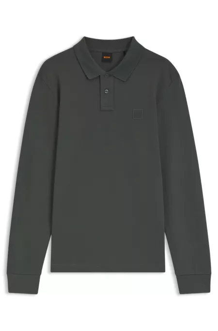 Slim-fit polo shirt in stretch-cotton piqué