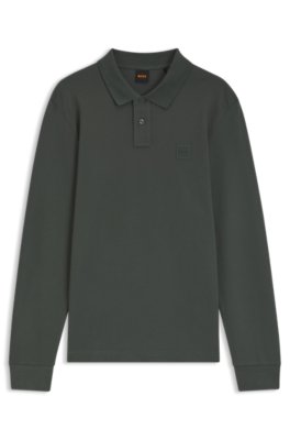 Slim-fit polo shirt in stretch-cotton piqué