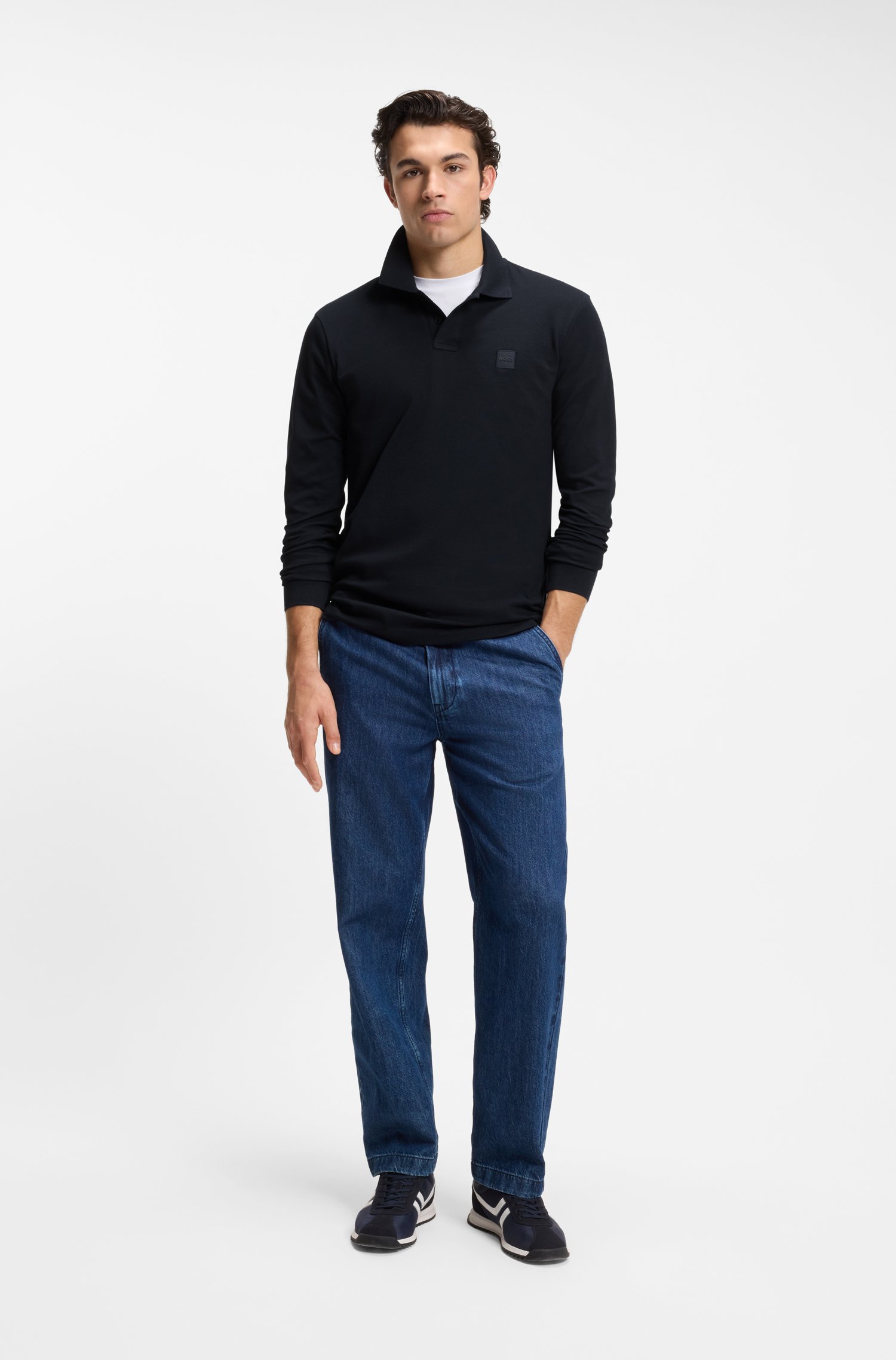 Boss Slim-fit polo shirt in stretch-cotton piqué t-shirts herr – bild 2