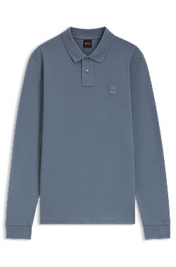 Slim-fit polo shirt in stretch-cotton piqué