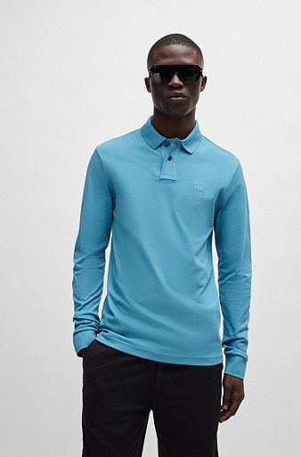 HUGO BOSS Long-sleeved Polo Shirts – Elaborate designs