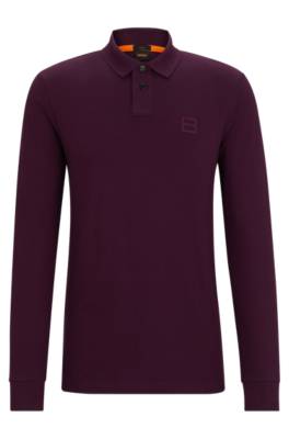 Hugo Boss Stretch-cotton Polo Shirt With Logo Patch