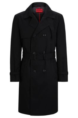 Hugo boss long coat on sale