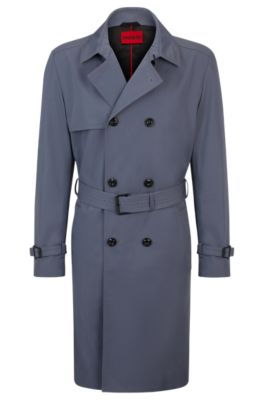 HUGO Water repellent trench coat with buckled belt