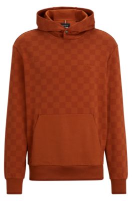 BOSS Porsche x BOSS stretch cotton hoodie with check print