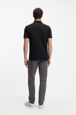 Boss Orange Passenger Herr Stretch-Bomull Slim-Fit Polo Skjorta med Logotyp Patch NOS – bild 5