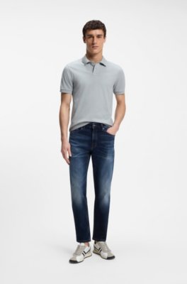 Stretch-cotton slim-fit polo shirt with logo patch 2
