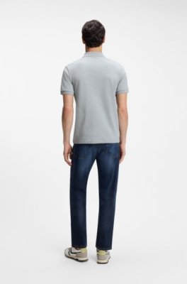 Stretch-cotton slim-fit polo shirt with logo patch 3