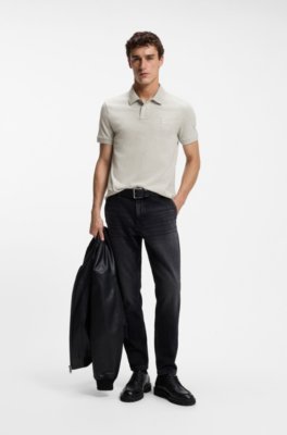 Stretch-cotton slim-fit polo shirt with logo patch 2