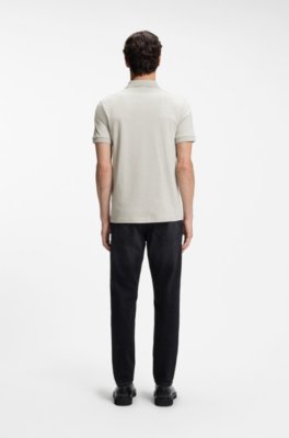 Stretch-cotton slim-fit polo shirt with logo patch 3
