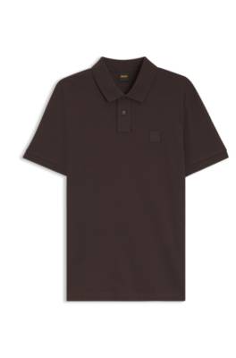 Stretch-cotton slim-fit polo shirt with logo patch 4