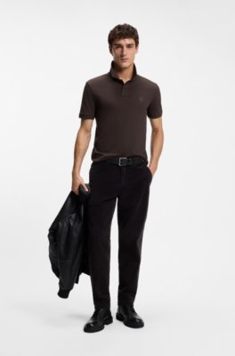 Stretch-cotton slim-fit polo shirt with logo patch 2