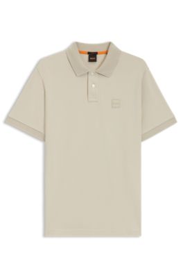 Tシャツ・カットソー Hugo Boss FW22 POLO WITH LOGO (50476933_10241785001) HUGO - Oversize-fit shirt in geometric-logo jacquard - Black
