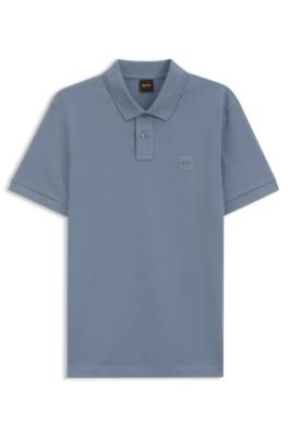 Stretch-cotton slim-fit polo shirt with logo patch 4