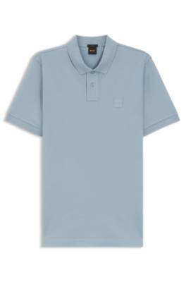 Boss Stretch-cotton slim-fit polo shirt with logo patch pikéer herr – bild 4