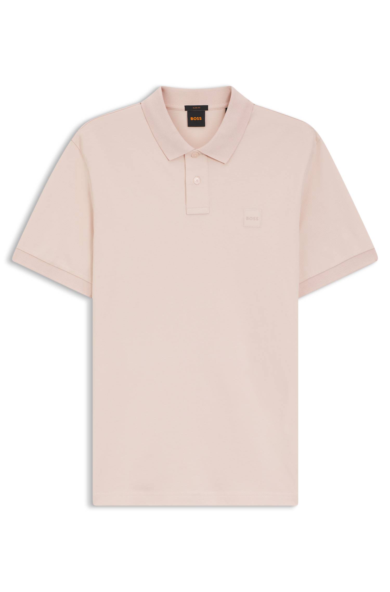Boss Stretch-cotton slim-fit polo shirt with logo patch pikéer herr – bild 4