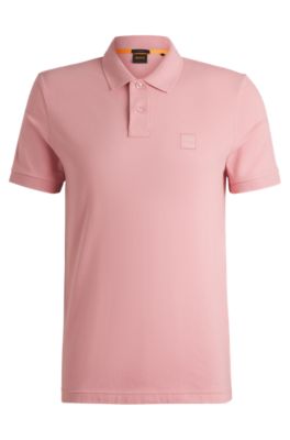 【HUGO BOSS】BOSS パッサーチップ ポロシャツ ロゴパッチ 半袖 BOSS - スリムフィット ストレッチコットン ポロシャツ