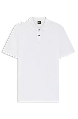Cotton-piqué polo shirt with logo detail