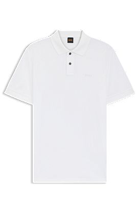 Cotton-piqué polo shirt with logo print