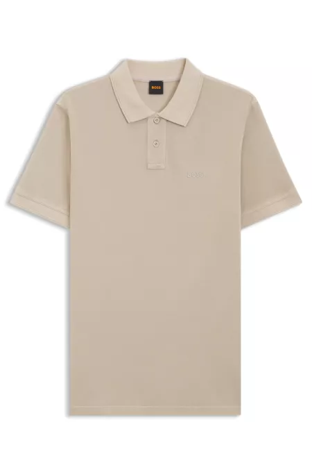 Knit polo shirt in cotton