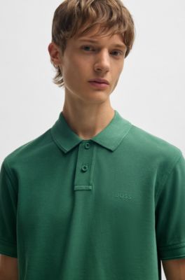 ラコステコットンピケポロシャツ広告緑