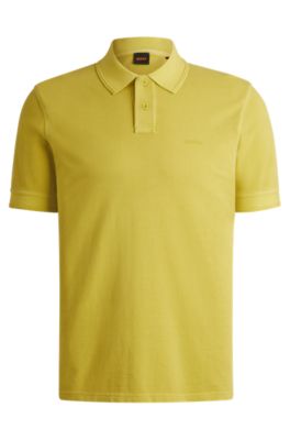 BOSS - Cotton-piqué polo shirt with logo print